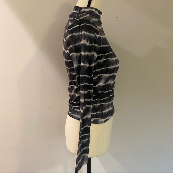 Y2k kaotiko grey and white tie dye long sleeve top - Picture 4 of 5